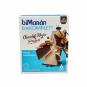 Bimanan bekomplett snack barquillo (6 unidades 20 g sabor chocolate negro-praline)