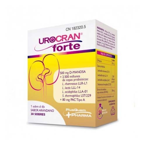 Urocran forte (30 sobres sabor frambuesa)