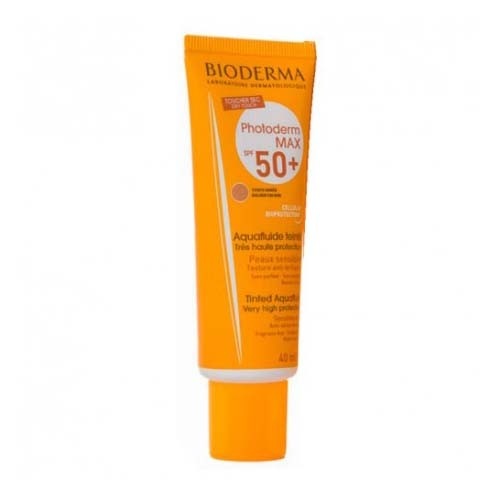 Photoderm max spf 50+ aquafluido - bioderma (1 envase 40 ml color dorado)